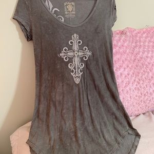 Gray with tan Velvet Stone shirt